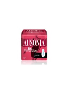Ausonia Nuit Avec Ailettes Serviettes Hygiéniques 9 Unités