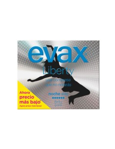 Evax Liberty Nuit Normal Avec Ailettes Serviettes Hygiéniques 12 Unit