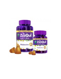 Zzzquil Natura Mélatonine Mangue & Banane 60+30 Unités