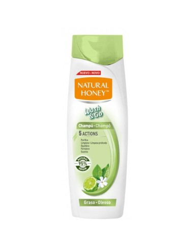 Natural Honey Wash y Go Champú Graso 400ml