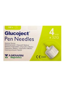 Menarini Glucoject Aiguille à Insuline 32gx4mm 100U