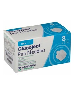 Menarini Glucoject Aiguille à Insuline 31gx8mm 100 Uds