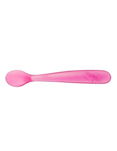 Chicco Duplo Soft Pink Silicone Spoon 6m+ 2 Unités