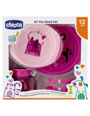 Chicco All You Need 12m+ Rose Coffret 5 Produits Chicco All You Need 12m+ Rose Coffret 5 Produits