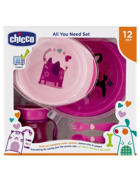 Chicco All You Need 12m+ Rose Coffret 5 Produits