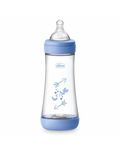 Chicco Perfect Silicone Feeding Bottle 300ml Blue 4m+