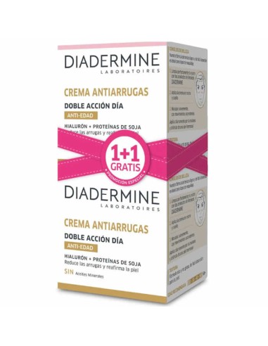 Diadermine Double Action Crème De Jour Antiride 50ml Coffret 2 Produi