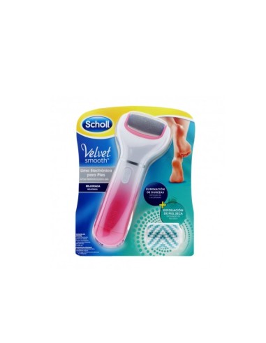Scholl Velvet Smooth Pedi Râpe Electrique Rose Avec Tête Exfoliante Scholl Velvet Smooth Pedi Râpe Electrique Rose Avec Tête Exfoliante