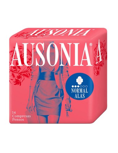 Ausonia Normal Avec Ailettes Serviettes Hygiéniques 14 Unités Ausonia Normal Avec Ailettes Serviettes Hygiéniques 14 Unités