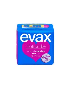 Evax Cottonlike Normal Avec Ailettes 16 Unités