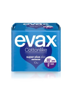 Evax Cottonlike Súper Plus Avec Ailettes 10 Unités