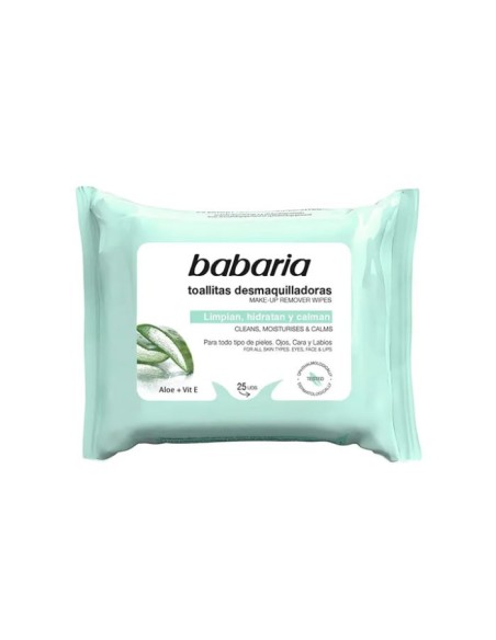 Babaria Aloe Vera Lingettes Démaquillantes Fraîcheur 25 Unités