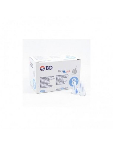 Bd Aguja Para Plumas Thin Wall 0,25 X 8 Mm 100 Unidades Becton Dickins Bd Aguja Para Plumas Thin Wall 0,25 X 8 Mm 100 Unidades Becton Dickins