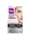 Taky Carbone Activado Bandes De Cire De Visage 20 Unités
