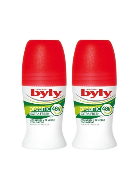 Byly Organic Extra Fresh Déodorant Roll On 2x50ml