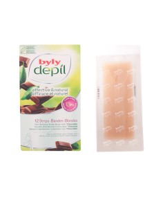 Byly Depil Bandes Dépilatoires Corps Avec Chocolat 12 Unités