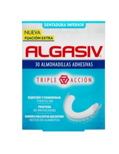 Algasiv Adhésifs Pour Prothèses Dentaires 30 Coussinets Inferieurs