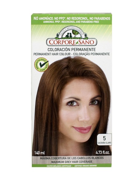 Corpore Sano Tinte Permanente N 5 Castaño Claro 140ml