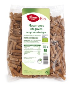 Granero Macarrones Integral Bio 500g