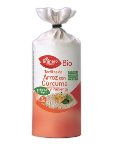 Granero Tortitas De Arroz Con Curcuma y Pimienta Bio 115g Granero Tortitas De Arroz Con Curcuma y Pimienta Bio 115g