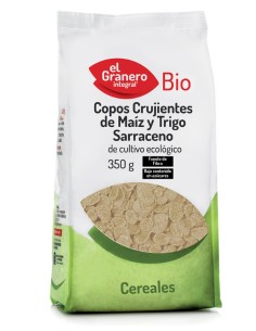 Granero Copos Crujientes De Maiz y Trigo Sarraceno Bio 350