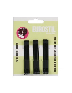 Eurostil Cabello Clips 55mm Bronce 12un