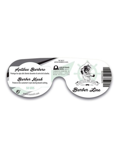 Eurostil Barber Line Antifaz Barbero Negro Negro Pack 50un