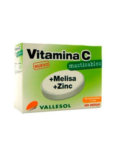 Vallesol Vitamin C +Lemon Balm +Zinc 24 Tablets