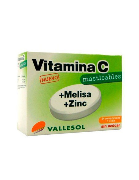 Vallesol Vitamin C +Lemon Balm +Zinc 24 Tablets