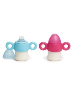 Suavinex Biberón Entrena First Silicona Antiderrame 150ml 4m