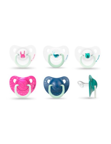 Suavinex Anatomical Silicone Soother Nighttime 6-18M 2U