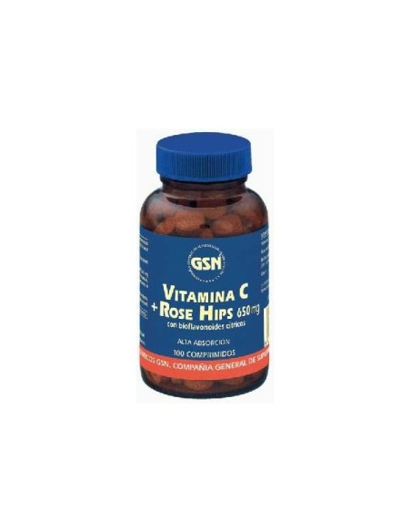 Gsn Vitamina C Rose Hisp 100 Comp