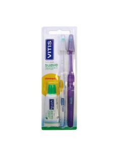 Pack Vitis Brosse à Dents Souple 2U Dentifrice Vitis 15ml Gratuit
