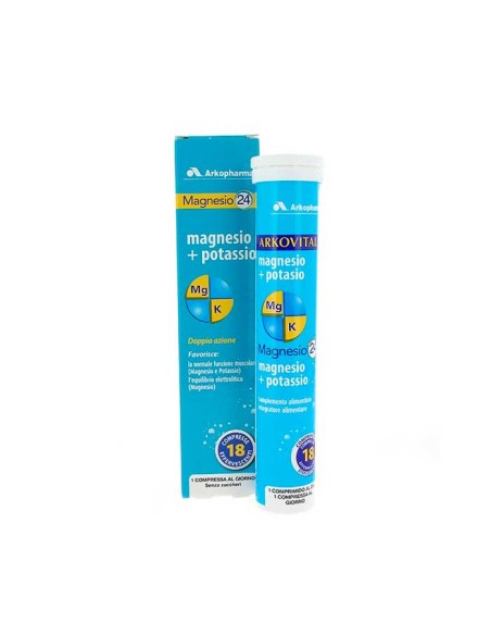Arkopharma Arkovital Magnésium Potassium 18 Comprimés Effervescents
