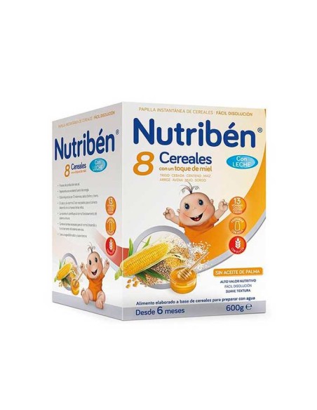 Nutribén 8 Céréales au Miel Avec du Lait 600g