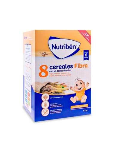 Nutribén 8 Céréales et Miel Fibre 600g Nutribén 8 Céréales et Miel Fibre 600g