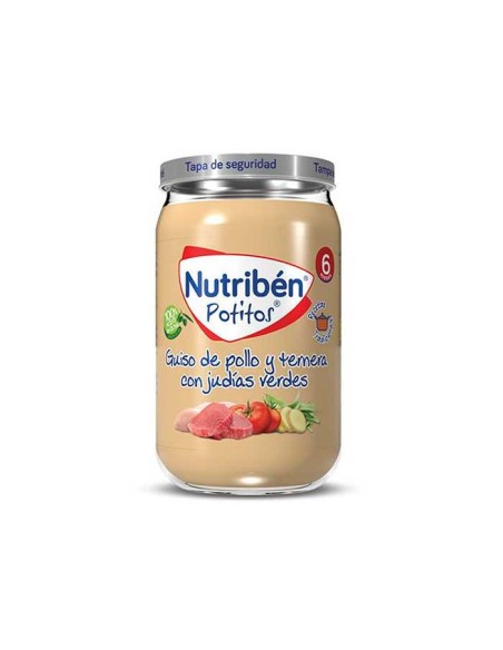 Nutribén Potito Poulet, Boeuf et Haricots Verts 235g