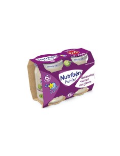 Nutriben Nutribén Potito Cena Bipack Guisantes Tiernos Con Jamón 2x