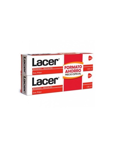 Lacer Dentifrice Antiplaque Anticaries 2x125ml Lacer Dentifrice Antiplaque Anticaries 2x125ml