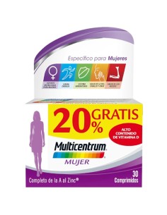 Multicentrum Pour Les Femmes 30 Comprimés +20% Gratuit