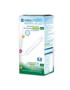 FarmaConfort Tampons Coton Avec Applicateur Taille Super 14 Unités