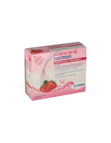 Suero Oral Normon Fresa 2x 250ml Suero Oral Normon Fresa 2x 250ml