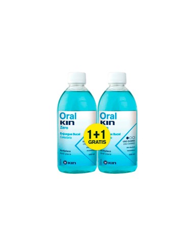 Kin Oralkin Zero Bain de Bouche Pack 2 Unités Kin Oralkin Zero Bain de Bouche Pack 2 Unités