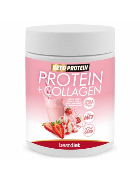 Keto Protein Protein+Collagen Shake Strawberry And Cream Flavour 400g