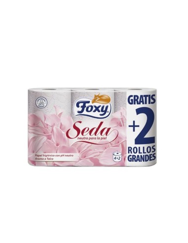 Foxy Soie Papier Toilette 3 Couches 4 + 2 Rouleaux Foxy Soie Papier Toilette 3 Couches 4 + 2 Rouleaux