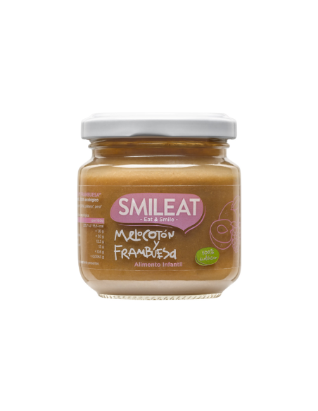Smileat Potito Bio Frambuesa y Melocoton 130 Gr