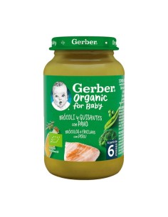 Gerber Bio Purée De Brocoli Et Pois Avec Dinde 190g