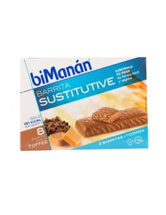Bimanán Bimanan Sustitutive Barres Toffee 8 Unités