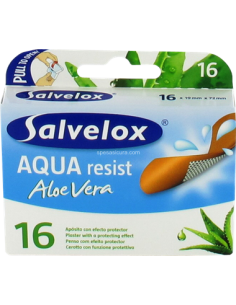 Salvelox Aqua Resist Pansement Adhésif À L'aloe Vera 16 Pcs