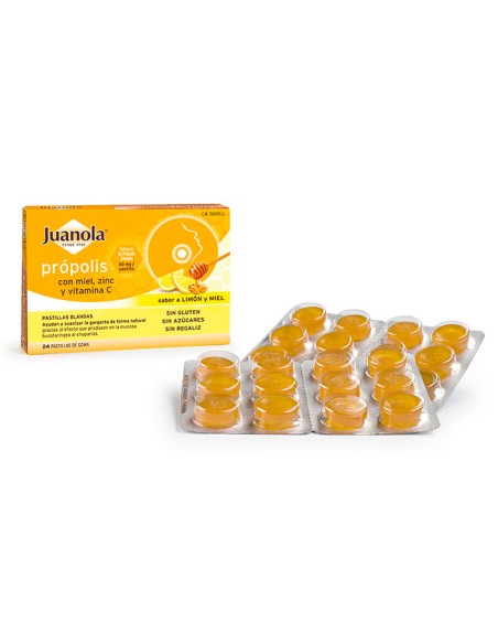 Juanola Propolis Miel Zinc Vitamine C 24U